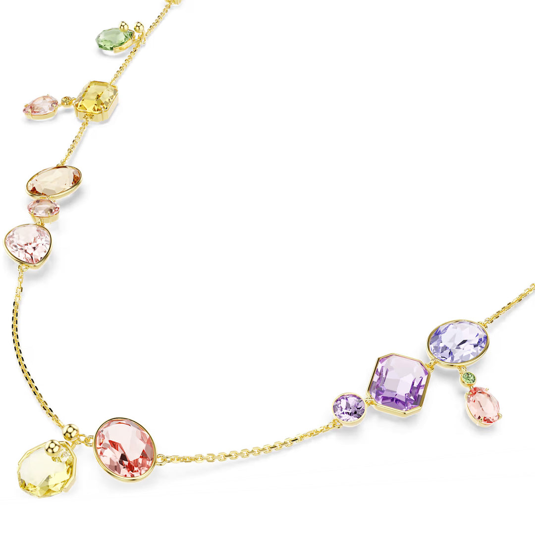 Swarovski Gema lange Halskette Verschiedene Schliffe Mehrfarbig Goldlegierungsschicht - 5737457