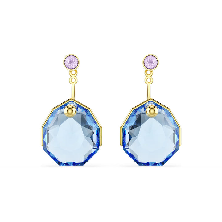 Swarovski Gema Earring Jackets Blue Gold tone plated - 5737449