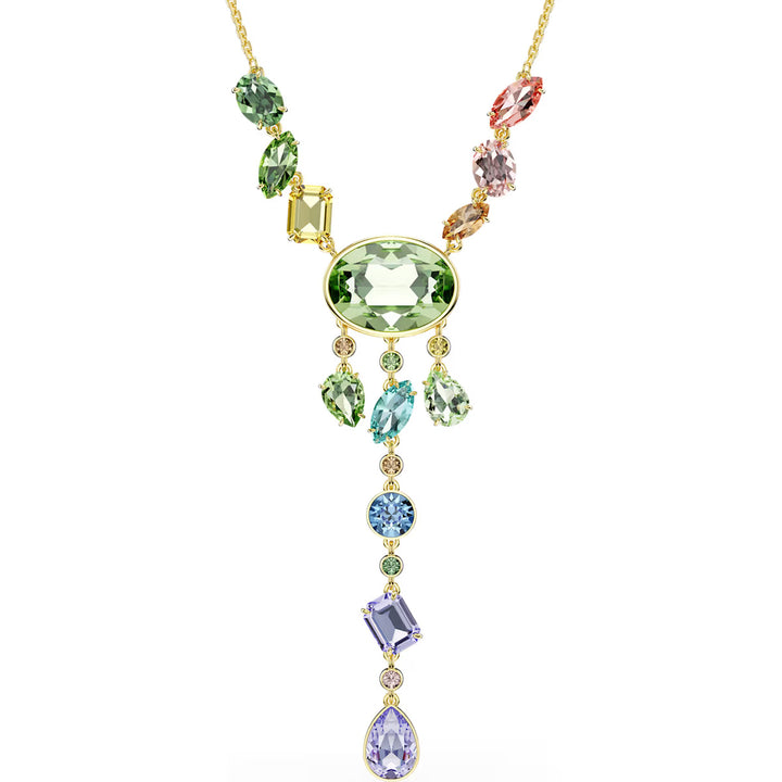 Swarovski Gema Y Halskette Verschiedene Schliffe Mehrfarbig Goldlegierungsschicht - 5737451