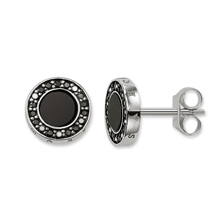 Thomas Sabo Ohrstecker klassisch Pavé schwarz - H1861-641-11