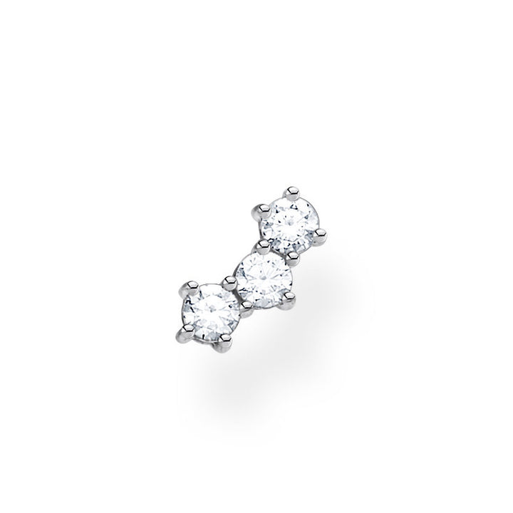 Thomas Sabo Einzel Ohrstecker Weisse Steine Silber - H2132-051-14