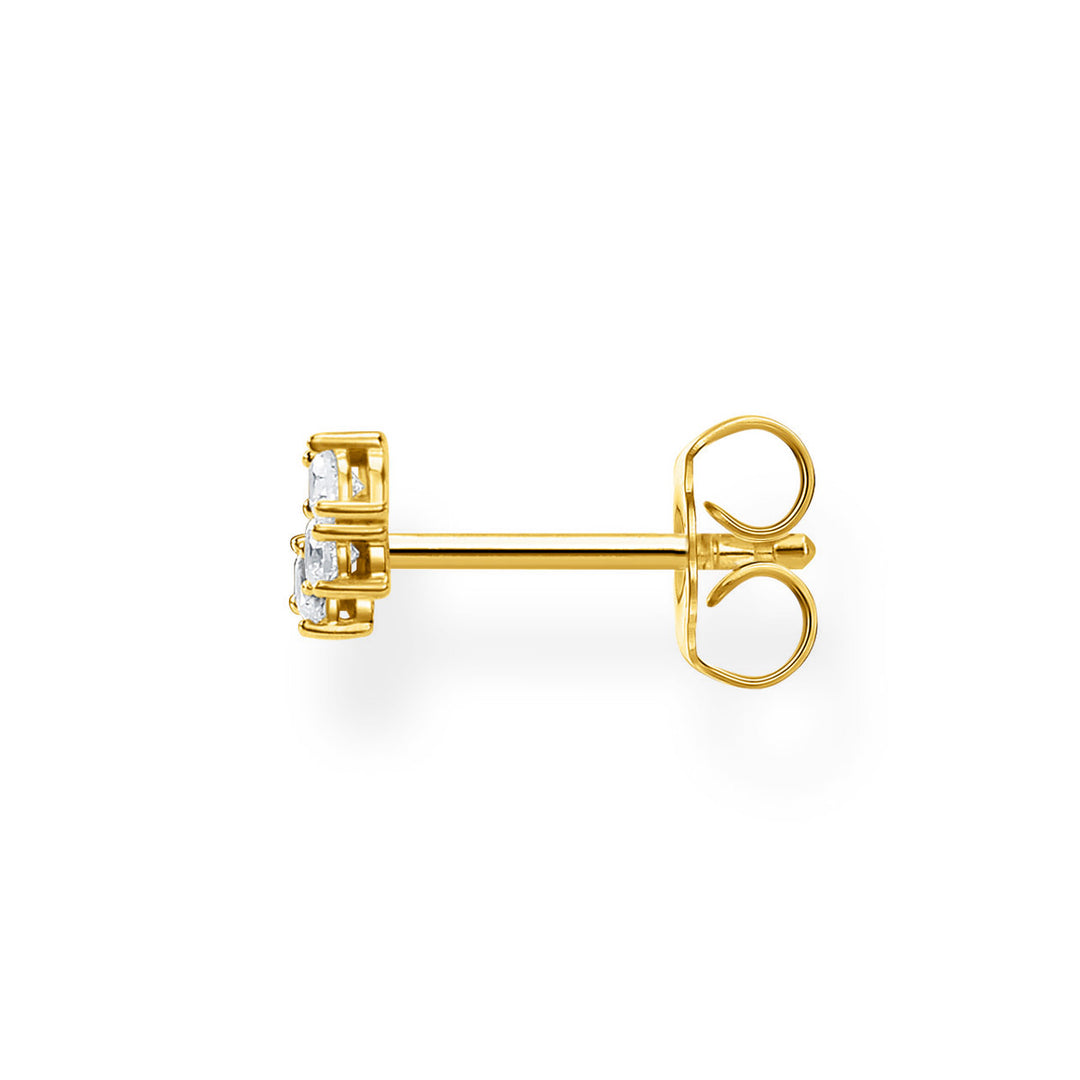 Thomas Sabo Einzel Ohrstecker Weisse Steine Gold - H2132-414-14