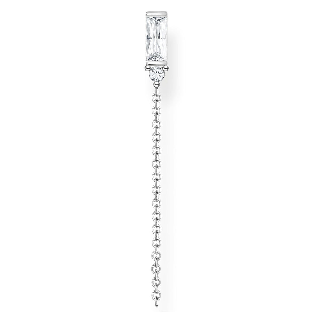 Thomas Sabo Einzel Weisser Stein Ohrring - H2183-051-14