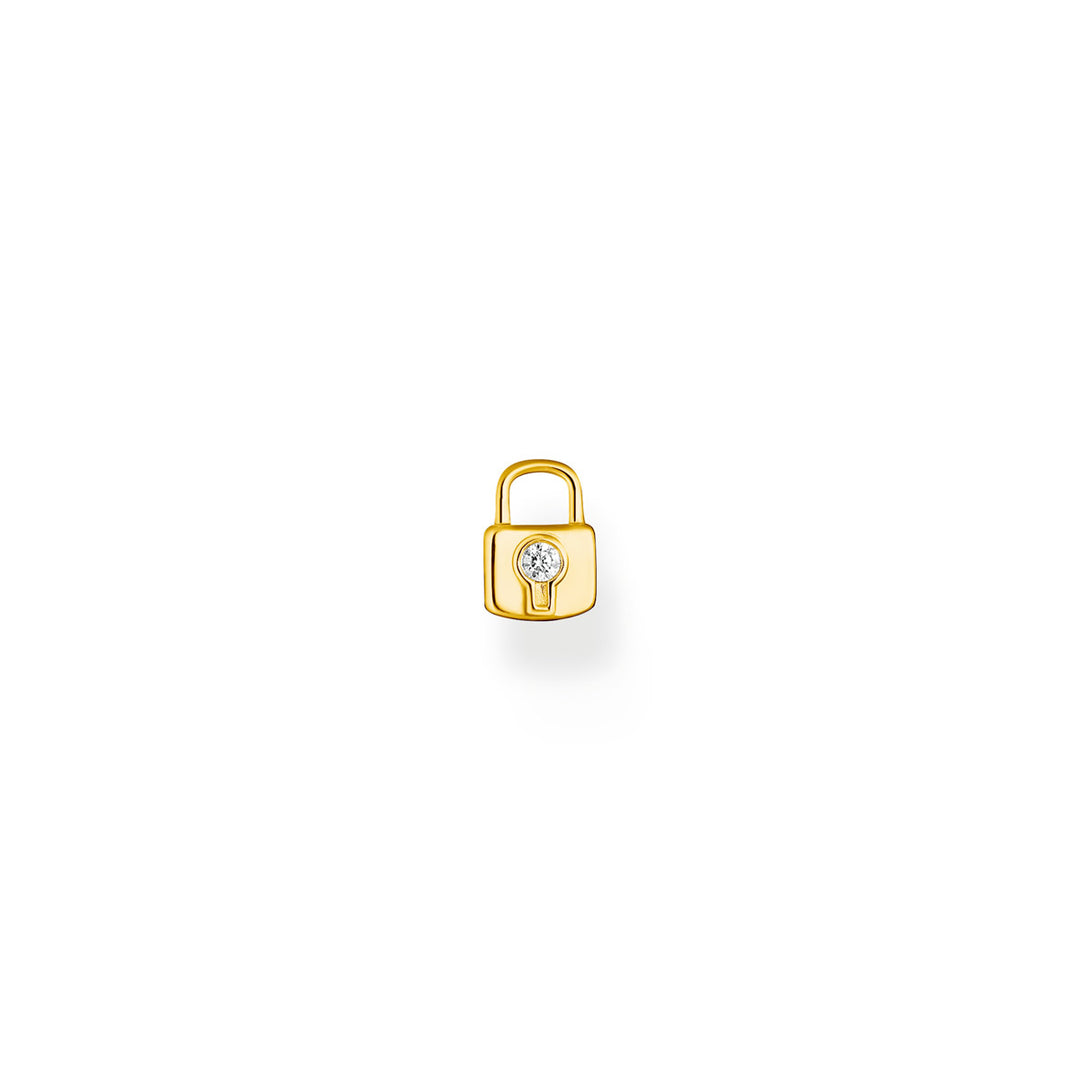 Thomas Sabo Einzel Ohrstecker Schloss Gold - H2219-414-14