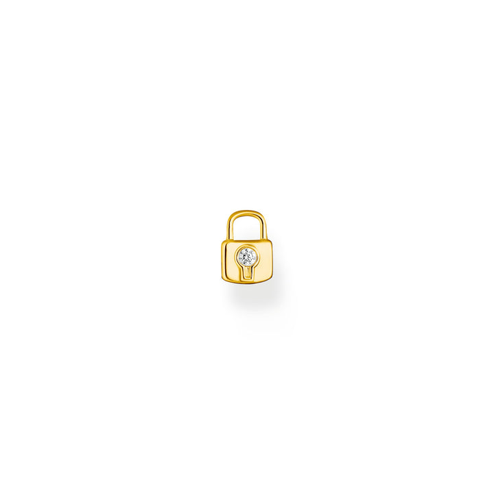 Thomas Sabo Einzel Ohrstecker Schloss Gold - H2219-414-14