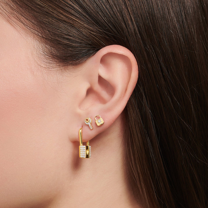 Thomas Sabo Einzel Ohrstecker Schloss Gold - H2219-414-14