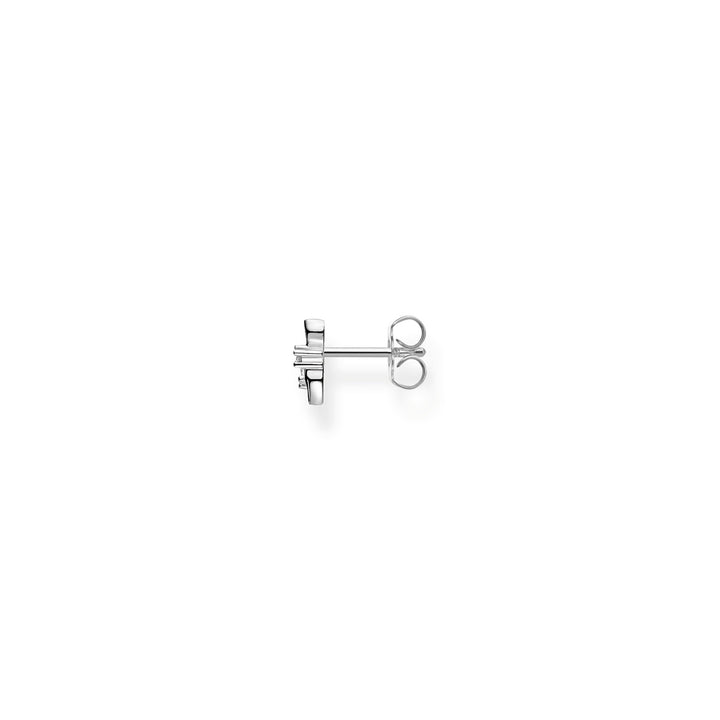 Thomas Sabo Einzel Ohrstecker Blätter mit Weissen Steinen Silber - H2222-051-14