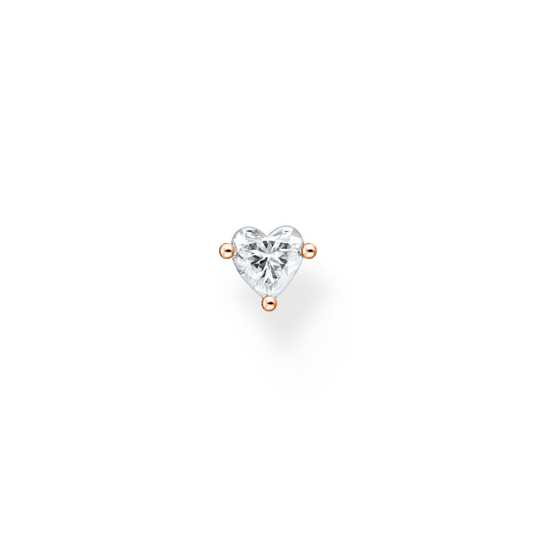 Thomas Sabo Einzel Ohrstecker Herz Roségold - H2234-416-14