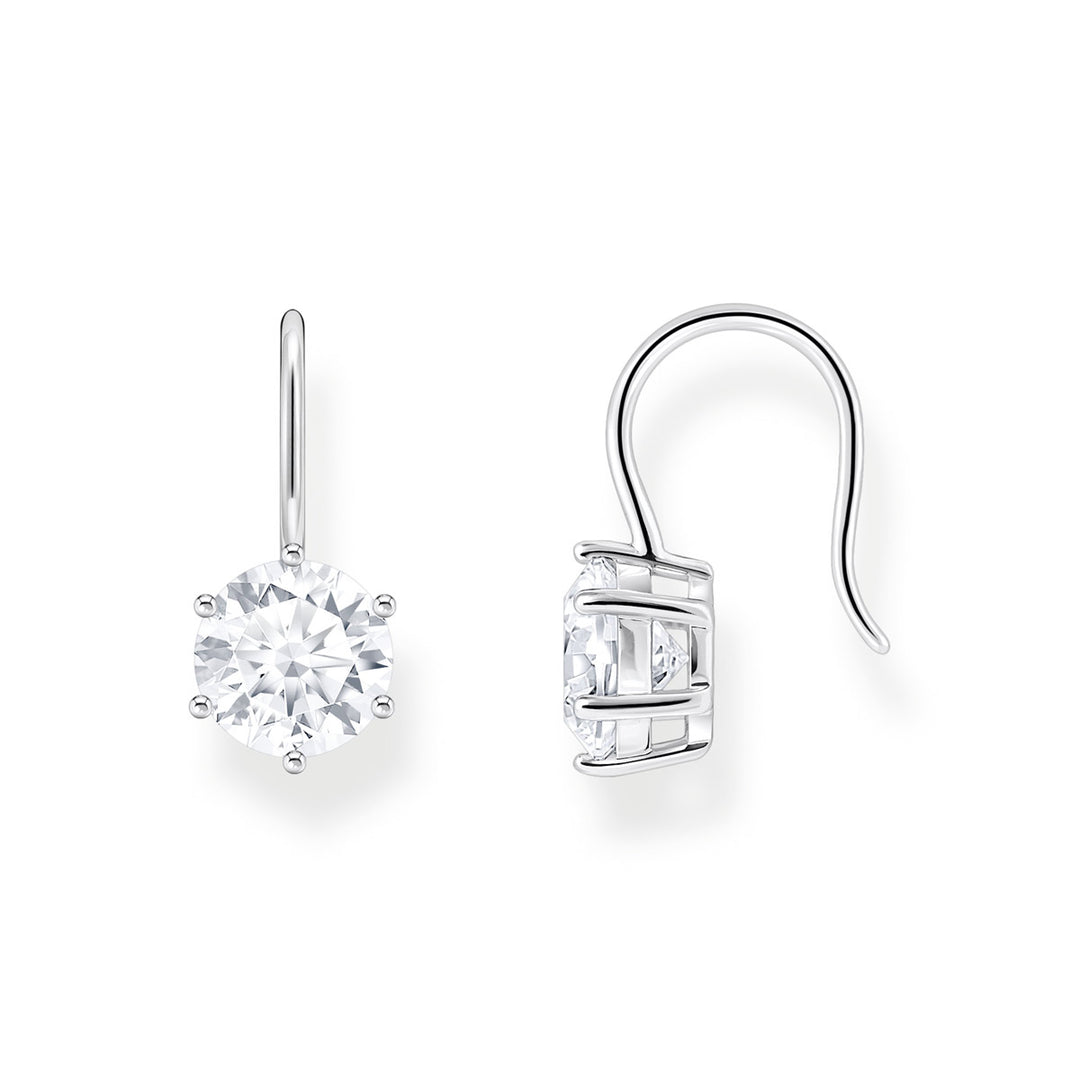 Thomas Sabo Dangle Earrings with Large White Zirconia Silver - H2287-051-14