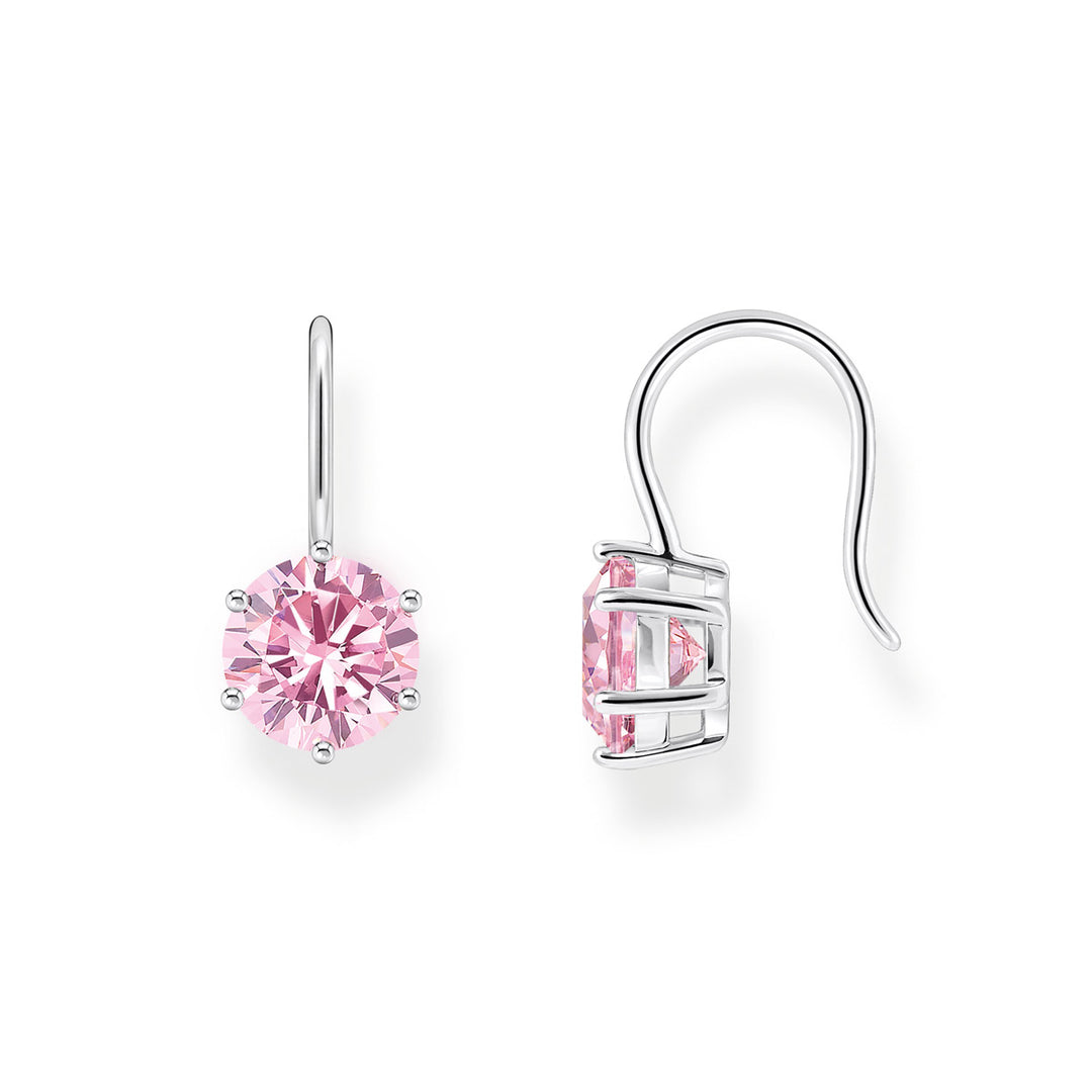 Thomas Sabo Drop Earrings with Large Pink Zirconia Silver - H2287-051-9
