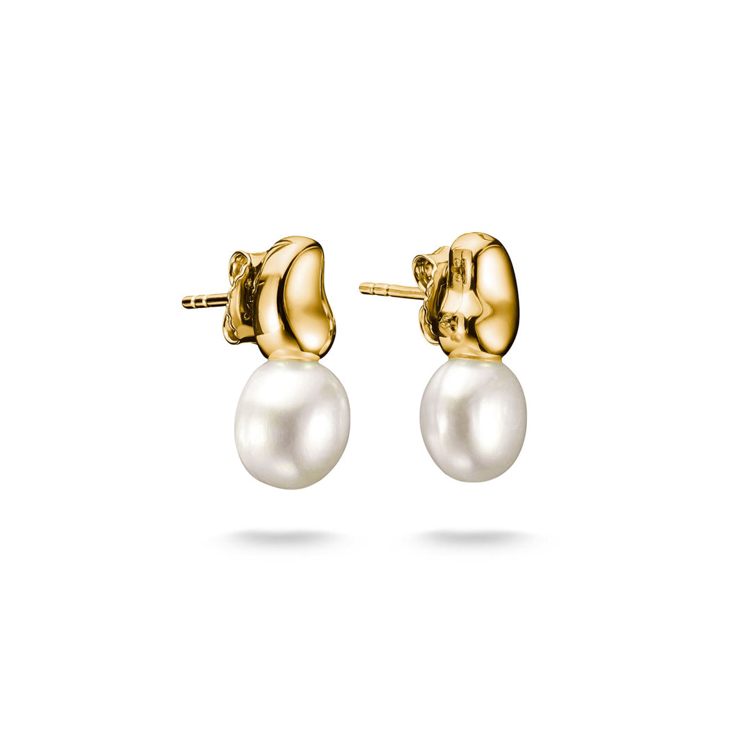 Thomas Sabo Ohrstecker mit Perlen Natural Beauty vergoldet - H2320-430-14