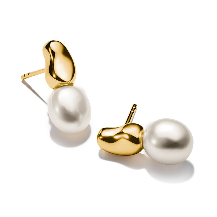 Thomas Sabo Ohrstecker mit Perlen Natural Beauty vergoldet - H2320-430-14
