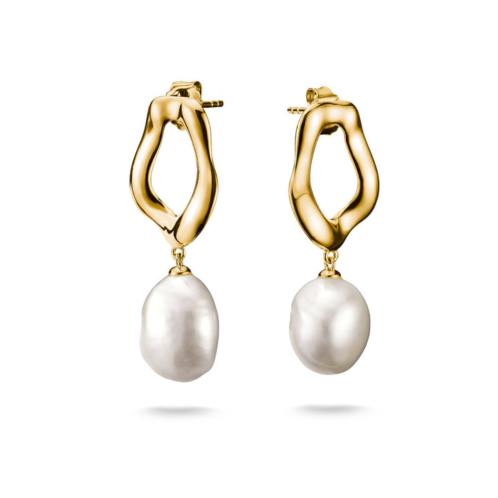 Thomas Sabo Ohrringe mit Perle Natural Beauty vergoldet - H2322-430-14
