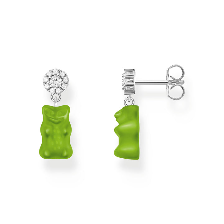 Thomas Sabo Ohrstecker mit grünen Goldbären Silber - H2330-052-6