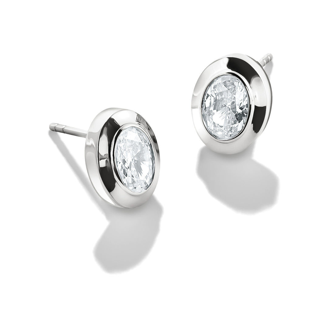 Thomas Sabo Ohrstecker Oval mit Zirkoniasteinen Silber - H2342-051-14