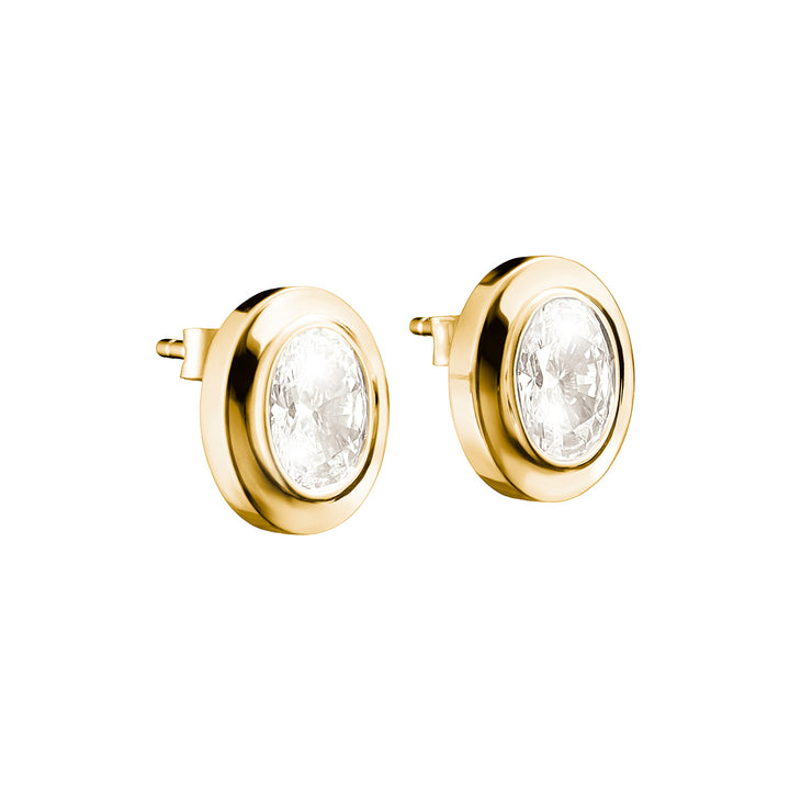 Thomas Sabo Ohrstecker Oval mit Zirkoniasteinen 18k Vergoldung - H2342-414-14