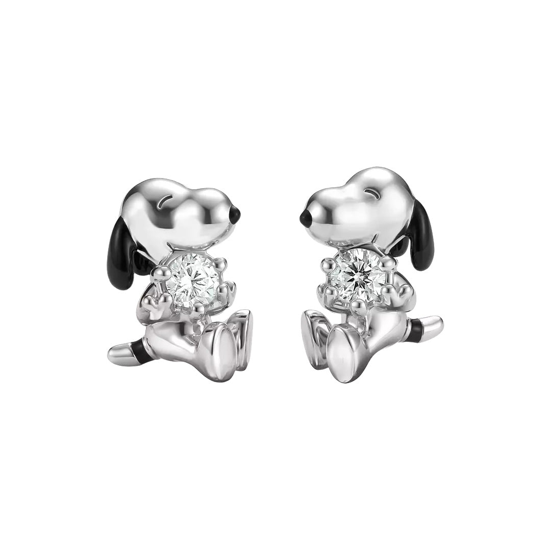 Thomas Sabo Peanuts Snoopy Ohrstecker weißer Zirkonia Silber - H2348-691-14