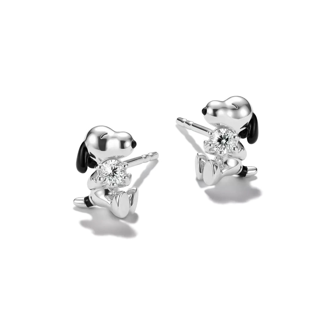 Thomas Sabo Peanuts Snoopy Ohrstecker weißer Zirkonia Silber - H2348-691-14