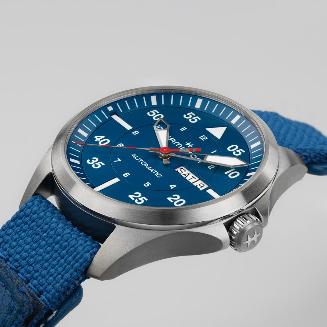 Hamilton Khaki Aviation Pilot Day Date Auto Air Glaciers Edition - H64655941