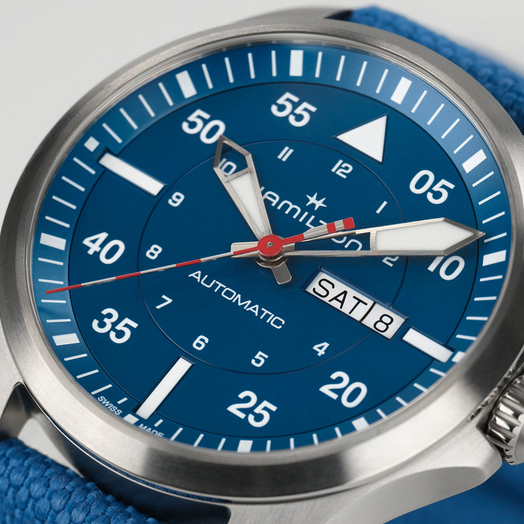 Hamilton Khaki Aviation Pilot Day Date Auto Air Glaciers Edition - H64655941