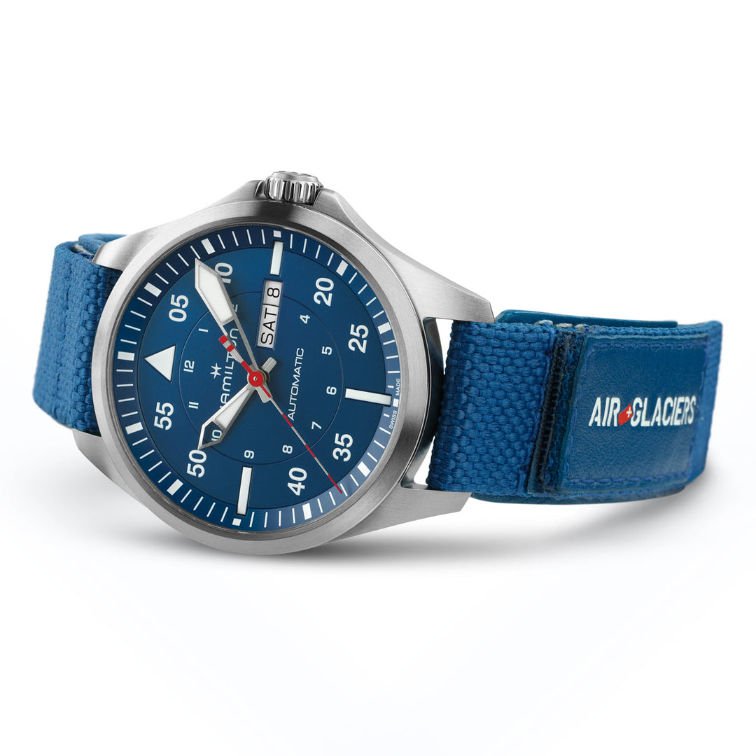 Hamilton Khaki Aviation Pilot Day Date Auto Air Glaciers Edition - H64655941