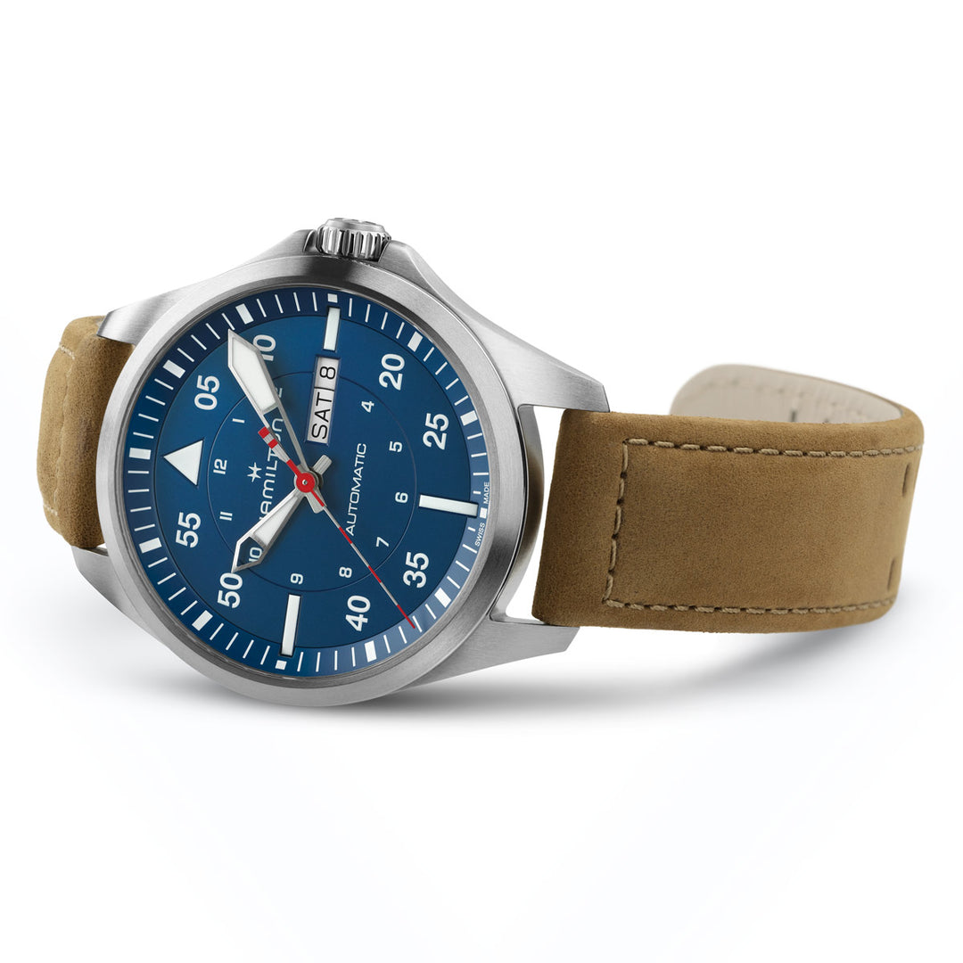 Hamilton Khaki Aviation Pilot Day Date Auto Air Glaciers Edition - H64655941