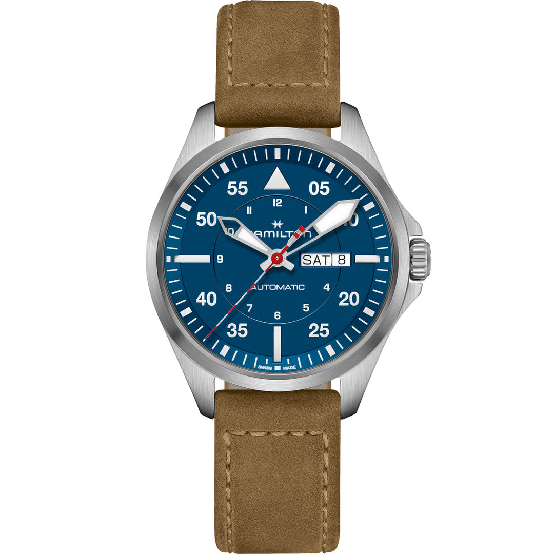 Hamilton Khaki Aviation Pilot Day Date Auto Air Glaciers Edition - H64655941