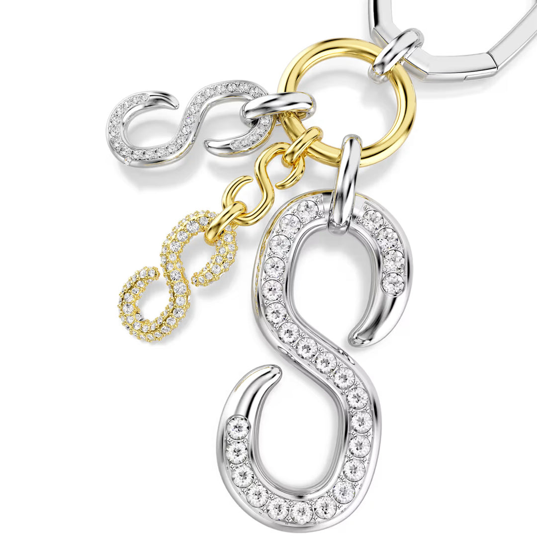 Swarovski Handtaschen Charm Rundschliff Weiss Metallmix - 5763019