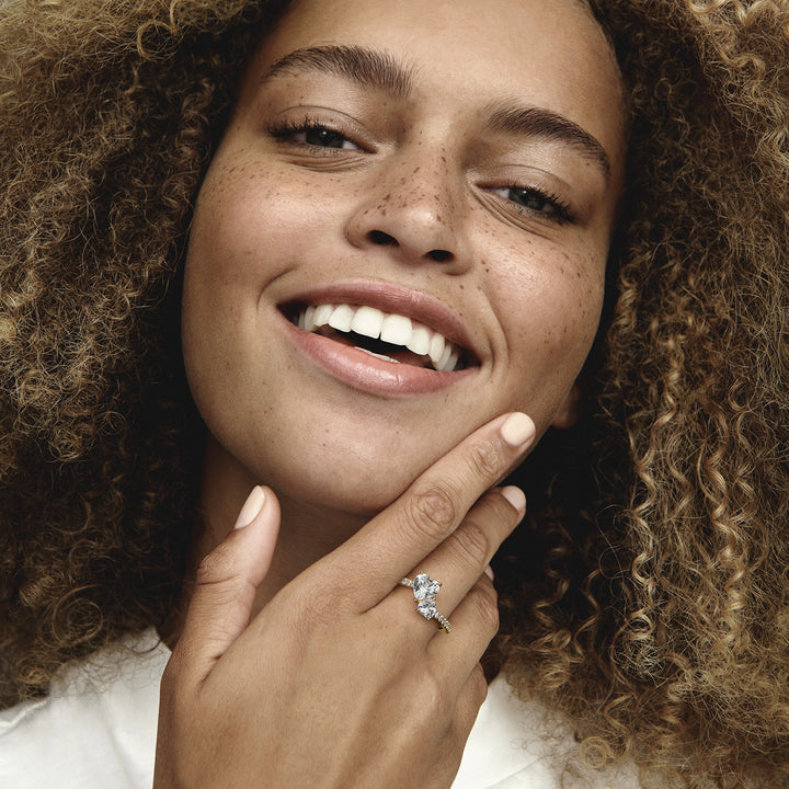 Pandora Doppel Herz Funkelnder Ring - 161198C01