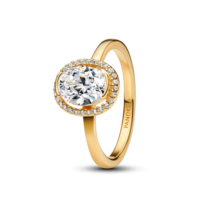 Pandora Ovaler Funkelnder Strahlenkranz Ring - 163802C01
