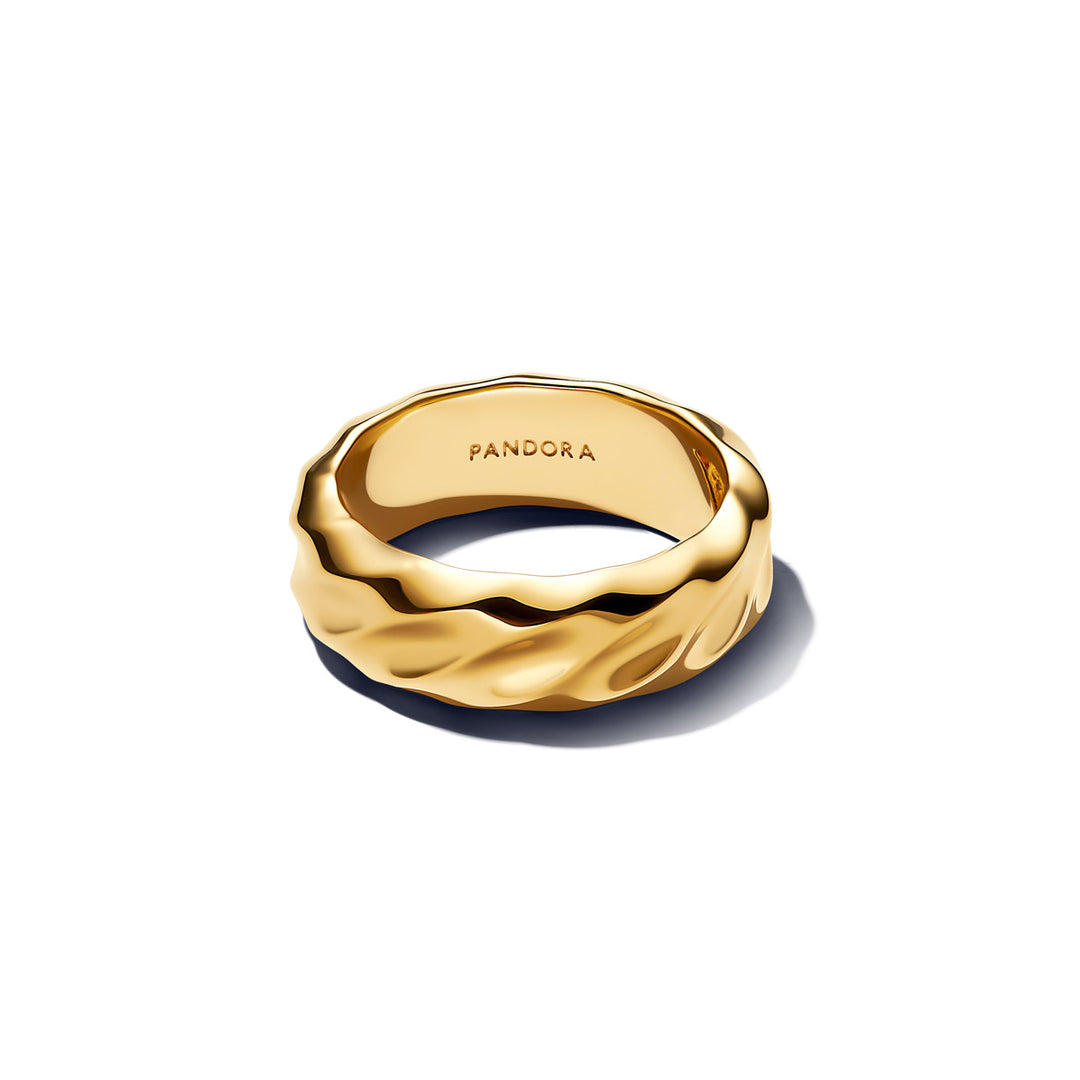 Pandora Gewellter Breiter Band Ring - 163886C00