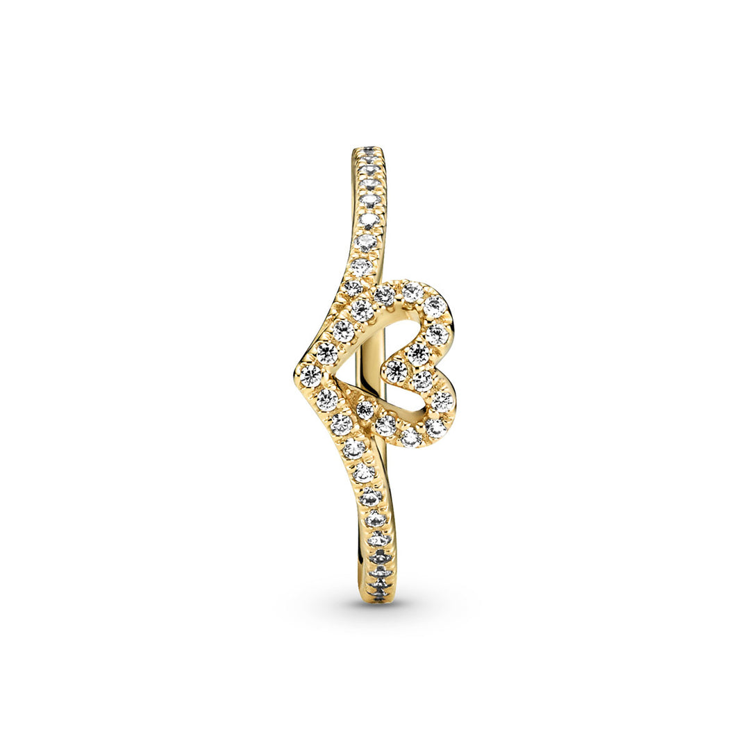 Pandora Timeless Wishbone Funkelndes Herz Ring - 169302C01