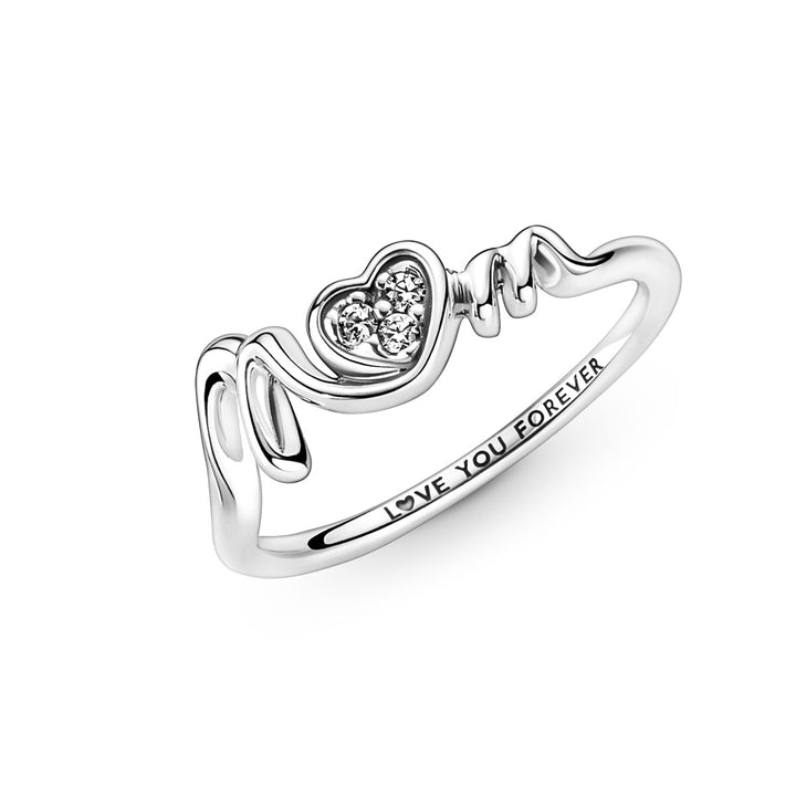 Pandora Mum Pavé Herz Ring - 191149C01