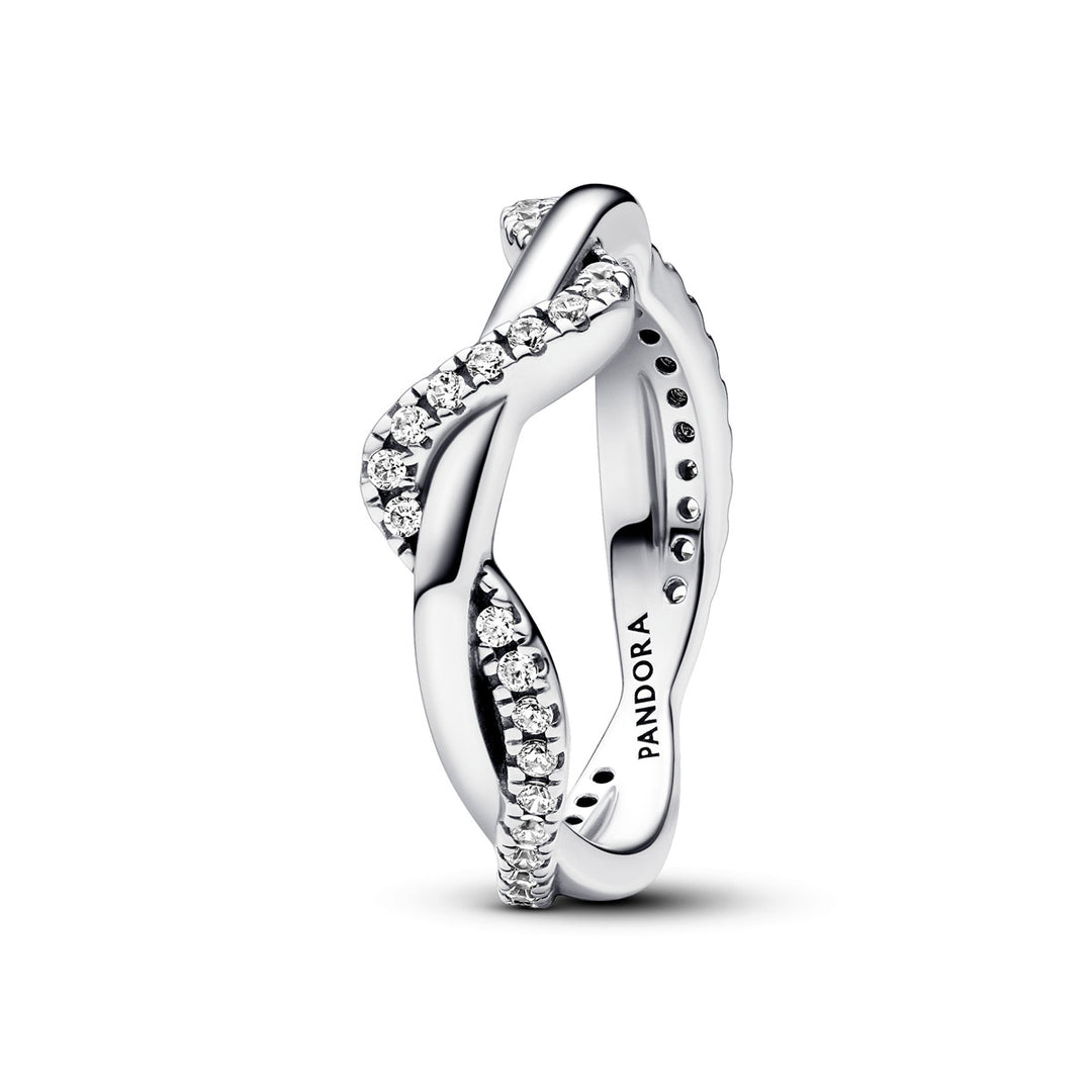 Pandora Funkelnde Verschlungene Welle Ring - 193098C01