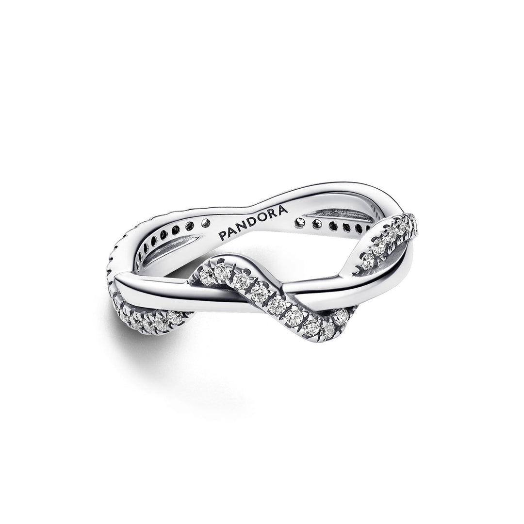 Pandora Funkelnde Verschlungene Welle Ring - 193098C01