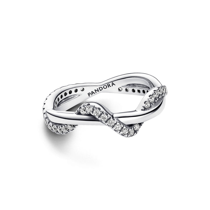 Pandora Funkelnde Verschlungene Welle Ring - 193098C01