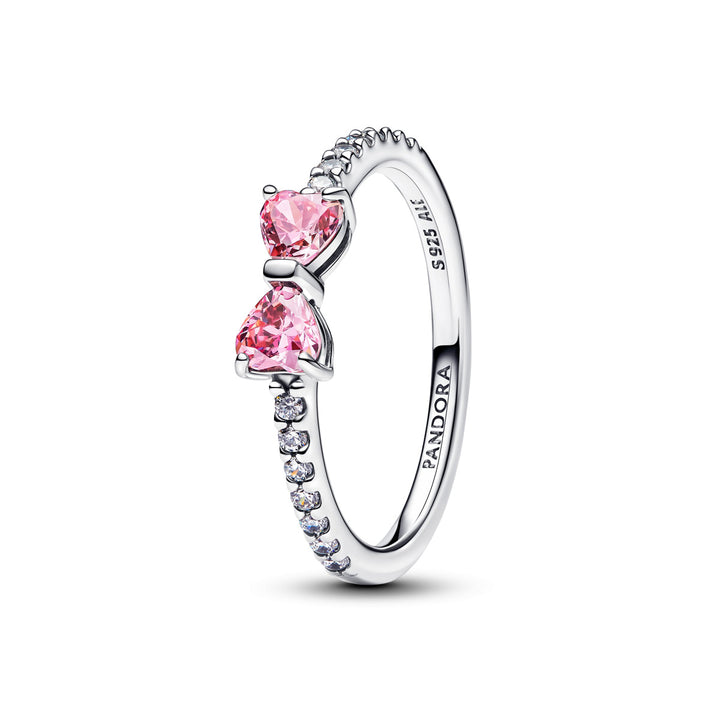 Pandora Funkelnde Rosafarbene Schleife Ring - 193510C01