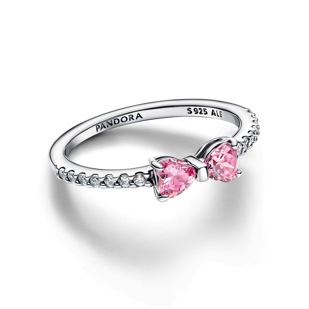 Pandora Funkelnde Rosafarbene Schleife Ring - 193510C01