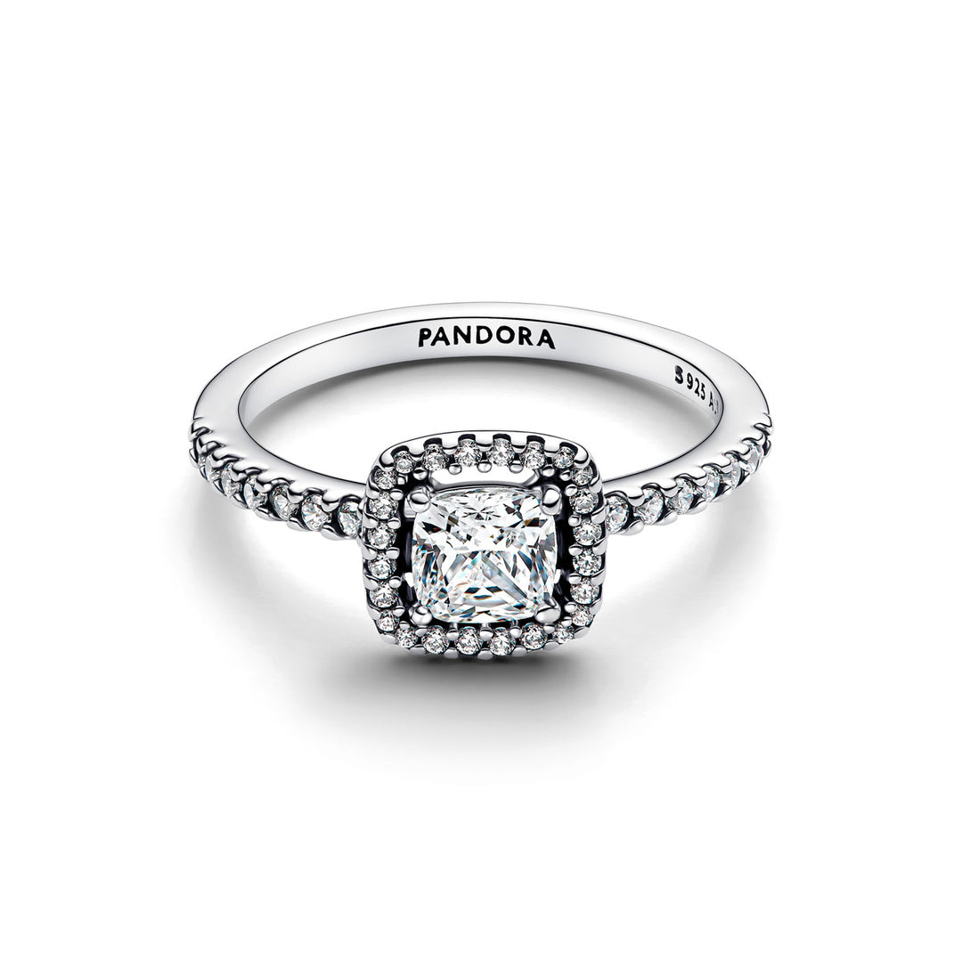 Pandora Funkelnder Quadratischer Strahlenkranz Ring - 193555C02