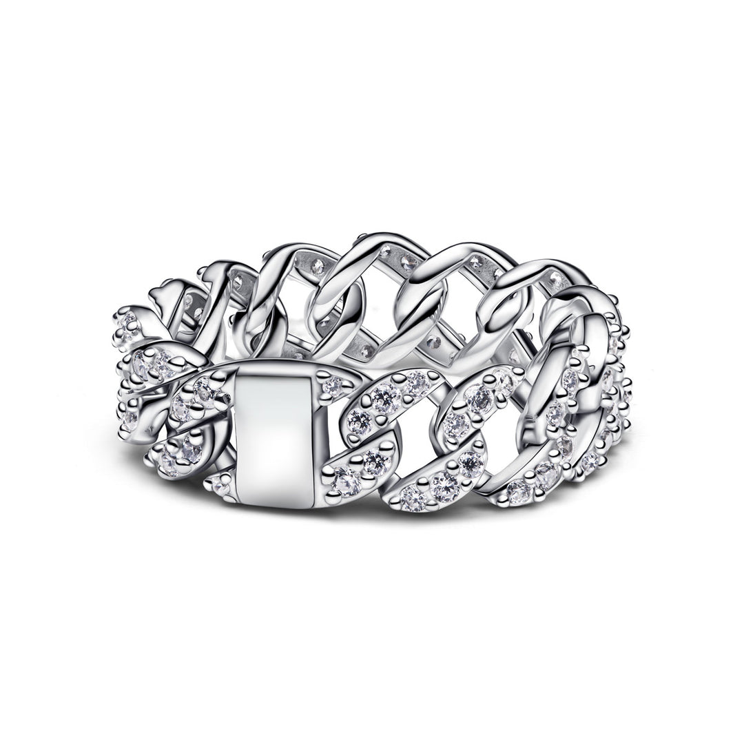 Pandora Pavé Cuban Ketten Ring - 193557C01