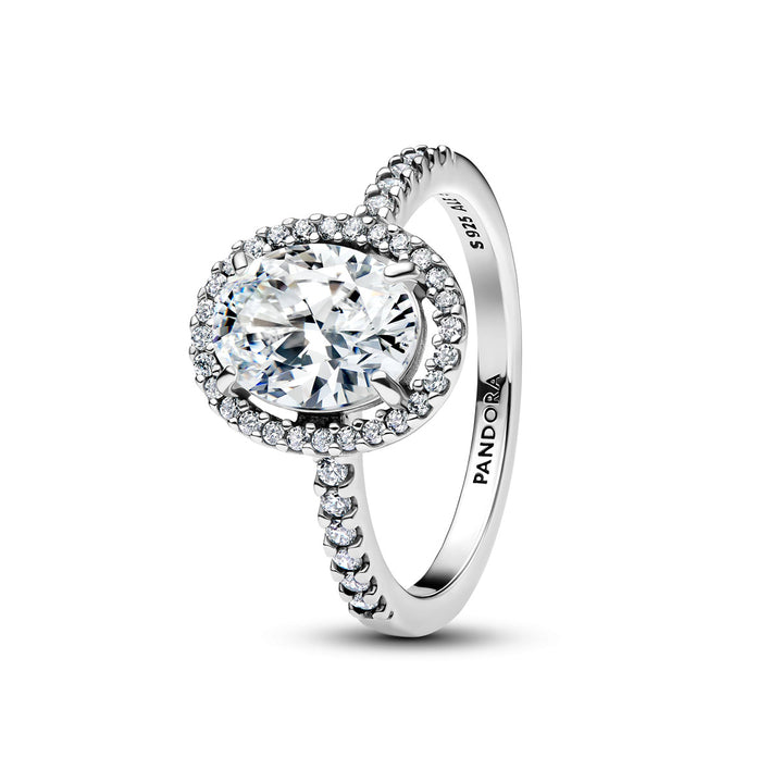 Pandora Oval Sparkling Halo Statement Ring - 193777C01