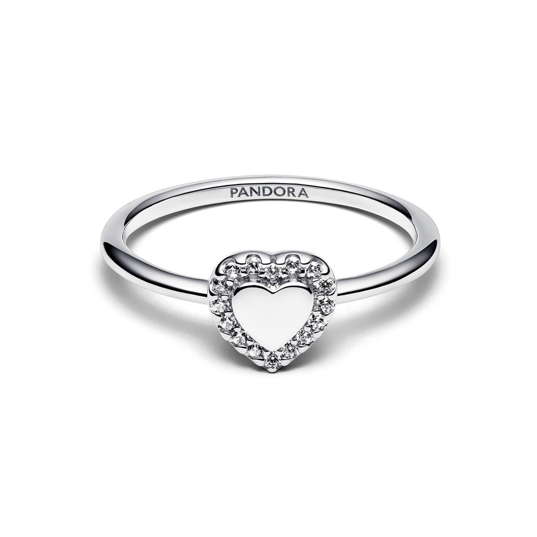 Pandora Gravierbarer Herz Strahlenkranz Ring - 193801C01