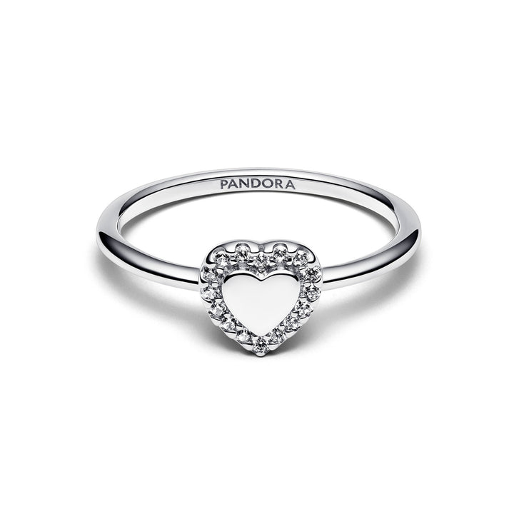 Pandora Gravierbarer Herz Strahlenkranz Ring - 193801C01