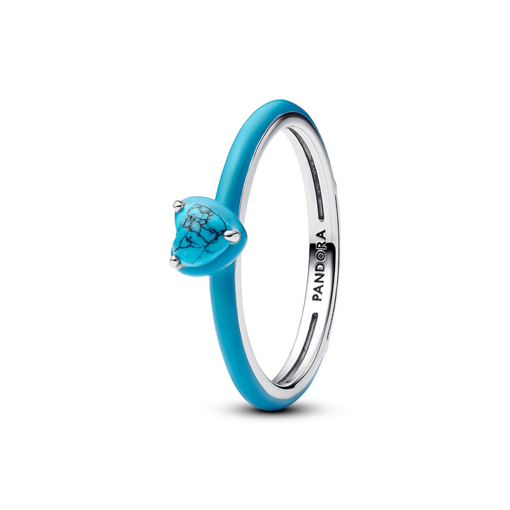 Pandora ME Türkisfarbener Herz Stein Ring - 193828C01