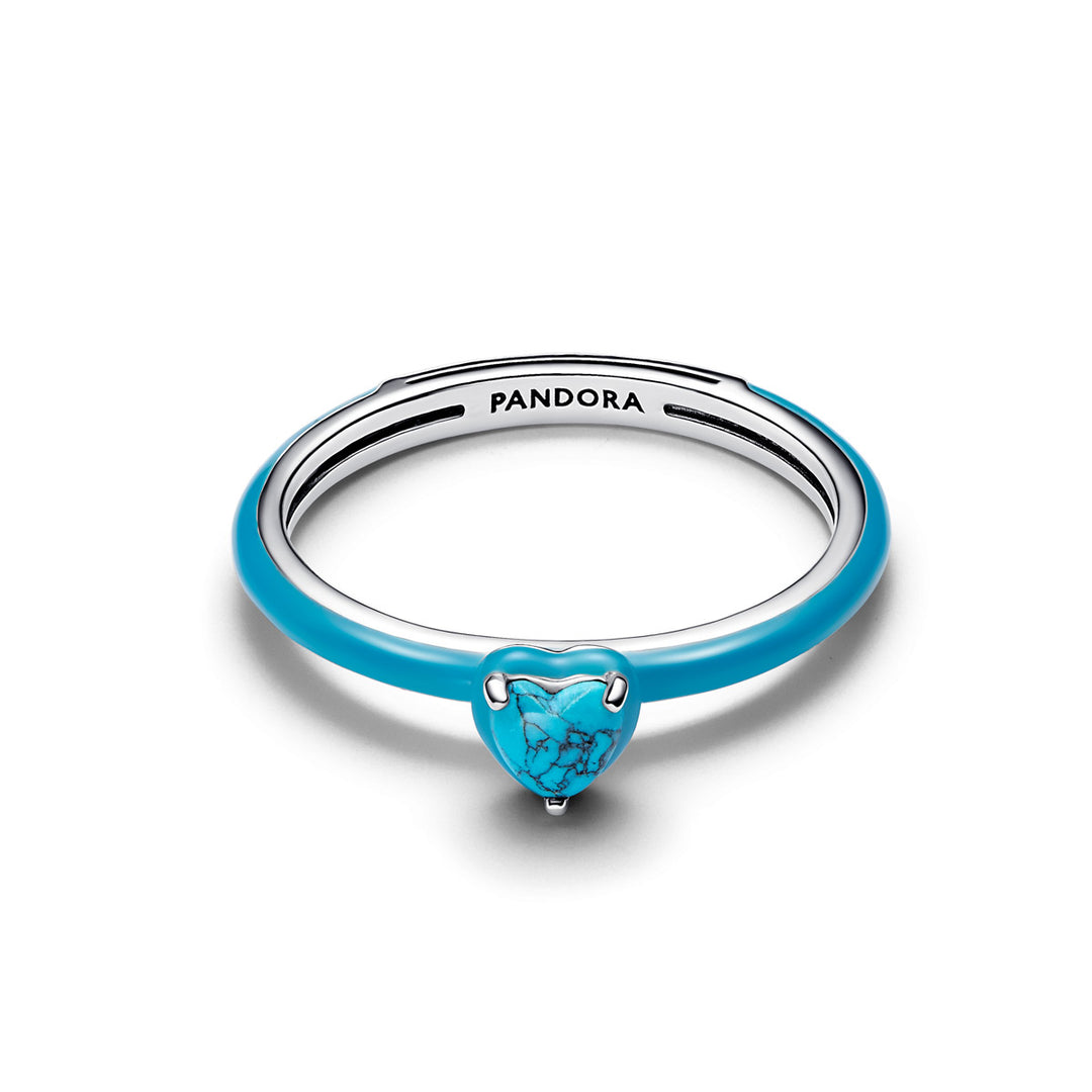 Pandora ME Türkisfarbener Herz Stein Ring - 193828C01