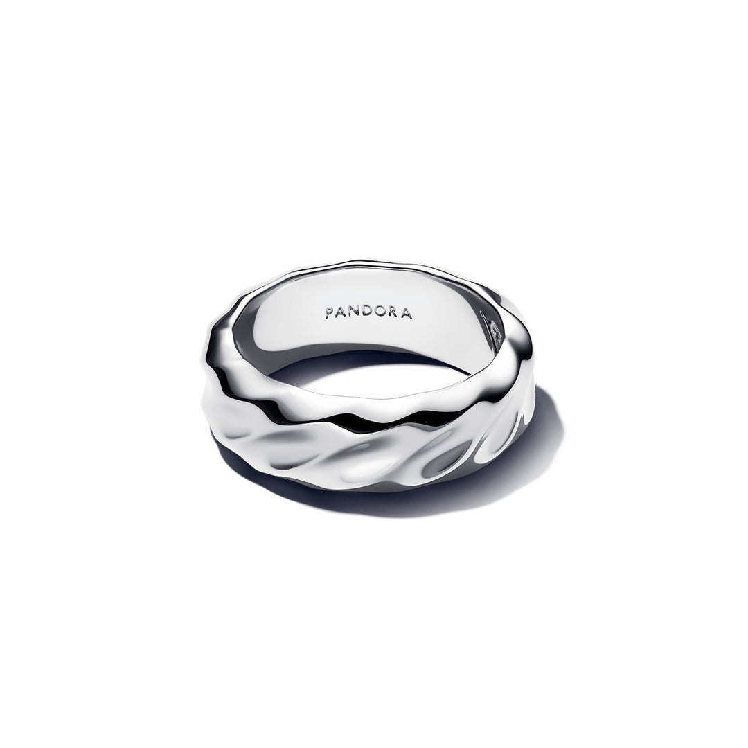 Pandora Gewellter Breiter Band Ring - 193886C00