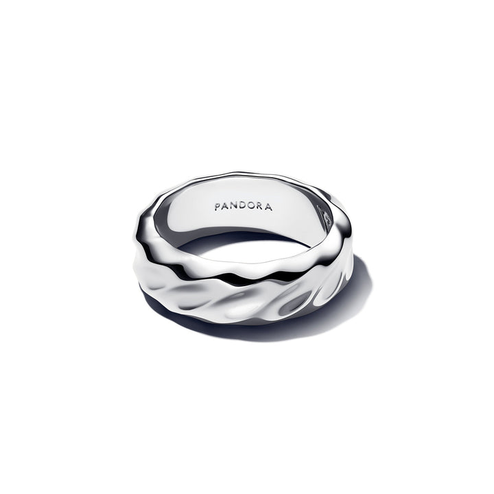 Pandora Gewellter Breiter Band Ring - 193886C00