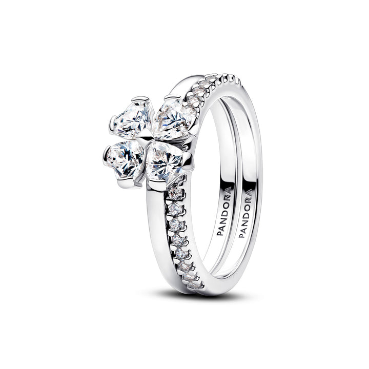 Pandora Funkelndes Glückskleeblatt Teilbarer Ring - 194507C01