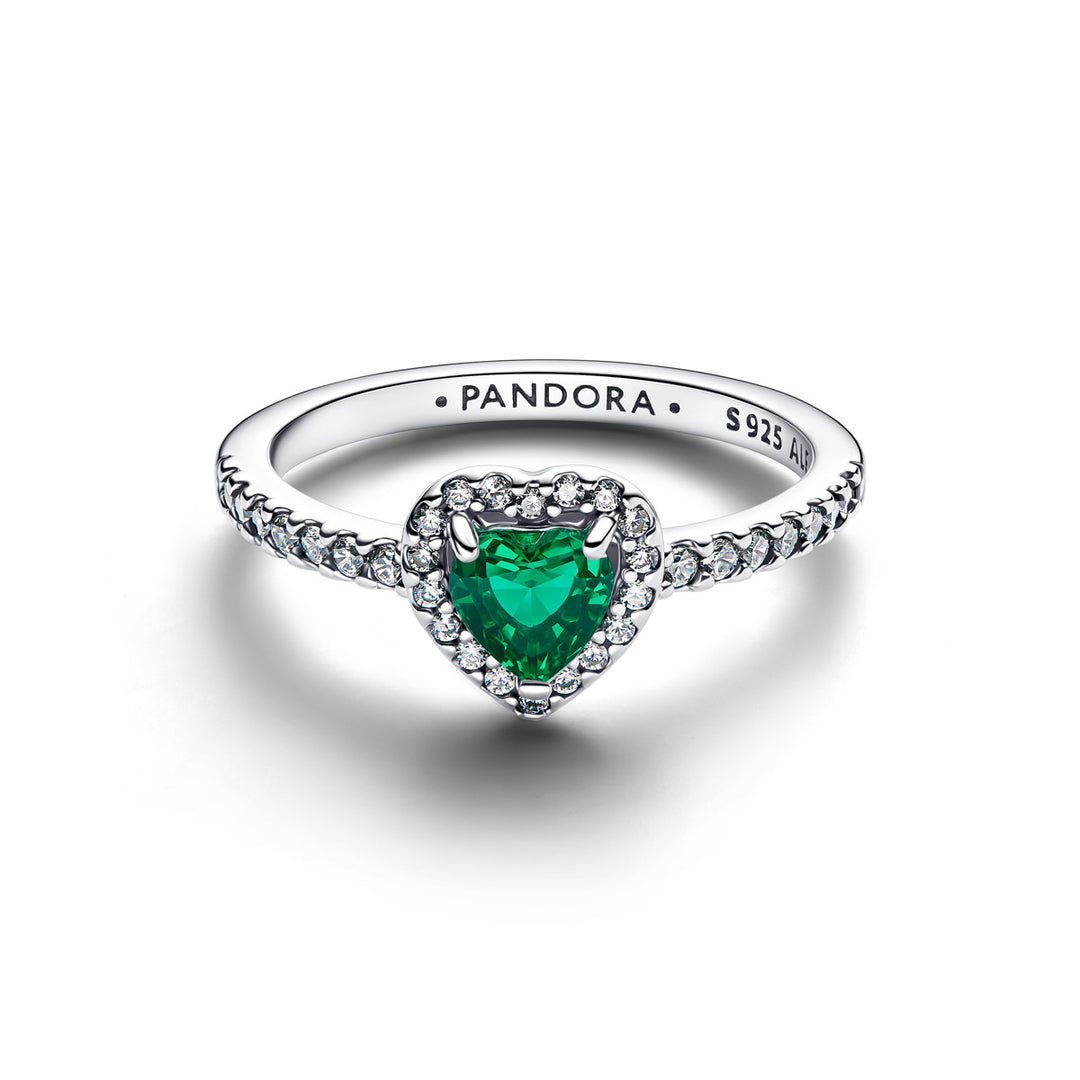 Pandora Erhabenes Royalgrünes Herz Ring - 198421C07
