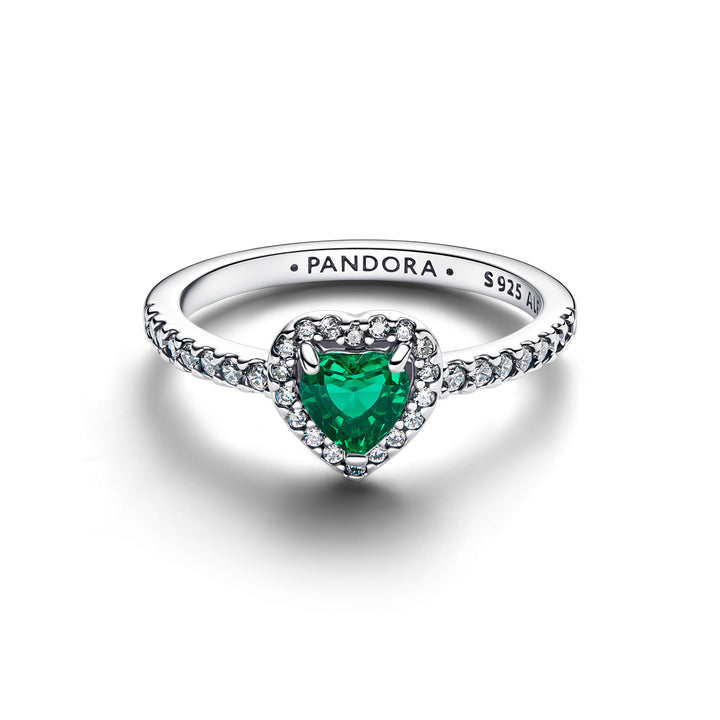 Pandora Erhabenes Royalgrünes Herz Ring - 198421C07